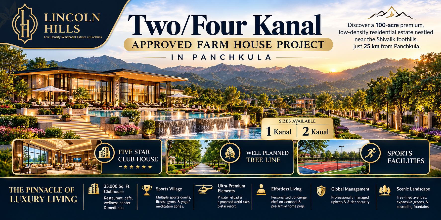 lincoln hills farm houses panchkula